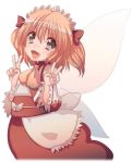  cream_(nipakupa) looking_at_viewer simple_background smile solo sunny_milk touhou v white_background 