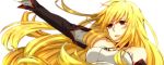 75 arm_up blonde_hair long_hair milla_(tales_of_xillia_2) milla_maxwell red_eyes smile solo tales_of_(series) tales_of_xillia tales_of_xillia_2 white_background 