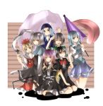  animal_ears black_hair blonde_hair blue_eyes blue_hair bow capelet closed_eyes dress eyes_closed gradient_hair grey_hair hair_ornament heterochromia hijiri_byakuren hood houjuu_nue karakasa_obake kneeling kumoi_ichirin long_hair long_sleeves mouse_ears multicolored_hair multiple_girls murasa_minamitsu nazrin open_mouth parimu purple_hair red_eyes sailor short_hair short_sleeves skirt smile tatara_kogasa tongue toramaru_shou touhou two-tone_hair umbrella undefined_fantastic_object yellow_eyes 