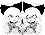  face hair_bow kurodani_yamame monochrome short_hair space_jin spacezin spider touhou 