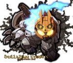  bat chibi dullahan gundam halloween holding_head jack-o&#039;-lantern jack-o'-lantern mecha no_humans parody ringed_eyes solo susagane turn_a_gundam turn_x 