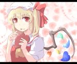  ascot blonde_hair flandre_scarlet hat heart red_eyes revision ribbon short_hair side_ponytail skirt solo tongue tongue_out touhou whitesesame wings 