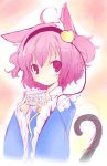  ahoge animal_ears can cat_ears cat_tail hairband heart kemonomimi_mode komeiji_satori pink_eyes pink_hair revision shichinose short_hair solo tail touhou 