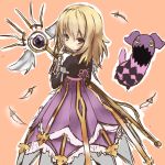  blonde_hair creature elise_lutus feathers looking_back shuuichi_(gothics) staff tales_of_(series) tales_of_xillia tipo_(xillia) 