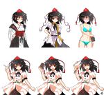  alphes_(style) alternate_costume anger_vein angry bikini black_hair blouse blush camera closed_eyes fan hand_on_hip hat highres holding index_finger_raised japanese_clothes kaoru_(gensou_yuugen-an) kourindou_tengu_costume looking_at_viewer navel parody pom_pom_(clothes) pose raised_finger red_eyes shameimaru_aya short_hair short_sleeves simple_background skirt smile style_parody swimsuit text_in_eyes tokin_hat touhou white_background 
