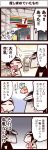  1girl 4koma :&lt; artist_self-insert closed_eyes comic eyes_closed inoue_jun&#039;ichi inoue_jun'ichi keuma open_mouth original real_life_insert smile sweat translated translation_request yue_(chinese_wife_diary) 
