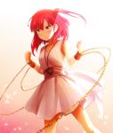  arya_(artist) bracelet chain chains jewelry magi_the_labyrinth_of_magic morgiana pendant red_eyes red_hair redhead short_hair side_ponytail solo 