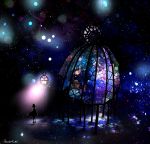  harada_miyuki hat lamppost lights original space stained_glass star_(sky) witch_hat 