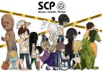  black_hair blonde_hair blue_eyes blush cape character_request chibi dark_skin fox green_skin hair_over_eyes heart monster monsterr multiple_boys multiple_girls multiple_tails piggyback police_tape scp-053 scp-073 scp-076-2 scp-085 scp-096 scp-105 scp-131 scp-173 scp-191 scp-1993 scp-682 scp-73 scp-811 scp-953 scp-999 scp_foundation seriko_(seo77000) sitting sitting_on_head sitting_on_person tail wheelchair 