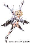  blonde_hair blue_eyes blue_hair copyright_request dobunezumi gun mecha_musume mecha_shoujo_taisen mechamusmune midriff navel original rifle solo weapon 