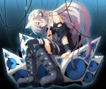  1girl blue_eyes boots cable highres ia ia_(vocaloid) pink_hair solo speaker vocaloid yuzuki_kei 