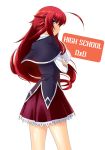  blue_eyes breasts butter-t high_school_dxd long_hair looking_at_viewer red_hair redhead rias_gremory simple_background smile solo title_drop very_long_hair white_background 