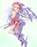  angel_wings armlet armor armored_dress artist_request asymmetrical_wings bangs blonde_hair boots bracer breastplate breasts gun hat high_heels legs lyla mechanical_wings no_bra purple_eyes queen&#039;s_blade queen&#039;s_blade_rebellion queen's_blade queen's_blade_rebellion shoes short_hair sideboob skirt smile solo violet_eyes weapon winged_hat winged_shoes wings 