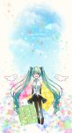  happy hatsune_miku highres kurage_(youmaycry) thighhighs vocaloid wings 
