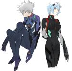  1girl ayanami_rei blue_hair evangelion:_3.0_you_can_(not)_redo hndao nagisa_kaworu neon_genesis_evangelion plugsuit rebuild_of_evangelion red_eyes short_hair white_hair 