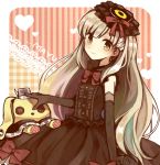  doll dress elbow_gloves gloves gradient_hair haya7m heart mayu_(vocaloid) multicolored_hair smile vocaloid yellow_eyes 