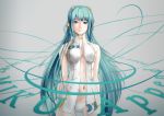  alternate_costume aqua_eyes aqua_hair breasts hatsune_miku hatsune_miku_(append) highres kirin404 lips long_hair miku_append navel open_clothes open_shirt panties realistic revision shirt solo twintails underwear very_long_hair vocaloid vocaloid_append 