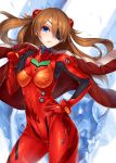  2d blue_eyes brown_hair eva_02 evangelion:_3.0_you_can_(not)_redo eyepatch hair_ornament hand_on_hip long_hair looking_at_viewer neon_genesis_evangelion plugsuit rebuild_of_evangelion shikinami_asuka_langley solo soryu_asuka_langley souryuu_asuka_langley track_jacket 