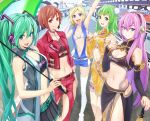  aqua_hair armpits blue_eyes bra breasts brown_eyes brown_hair china_dress chinadress chinese_clothes choker cleavage double_bun family flat_chest green_eyes green_hair gumi hair_ornament hair_ribbon hairclip happy hatsune_miku kagamine_rin large_breasts legs lingerie long_hair megurine_luka meiko midriff multiple_girls nail_polish naughty_face navel open_clothes pink_hair race_queen racequeen ribbon shorts skirt smile thigh-highs thighhighs umbrella underboob underwear vocaloid waving white_legwear white_thighhighs yahako 