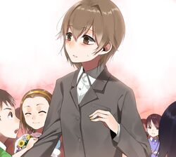  brown_hair edasaki_banri formal hairband kiyama_harumi onomaru sasamori_tomoe short_hair suit to_aru_kagaku_no_railgun to_aru_majutsu_no_index 