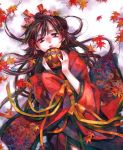  brown_hair clothes highres japanese japanese_clothes kimono long_hair minami_seira original solo 