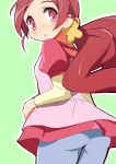  9law ass blush female hanasaki_tsubomi heartcatch_precure! looking_back ponytail precure red_eyes red_hair redhead solo 