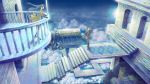  building cloud clouds gears hatsune_miku railing scenery sky stairs suishougensou vocaloid 