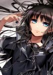 blue_eyes highres long_hair lying murakami_yuzu original revision school_uniform solo 