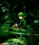  fairy forest green_eyes green_hair hairband nature ocarina_of_time pointy_ears saria short_hair sitting solo the_legend_of_zelda youzu 
