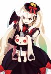  doll dress earrings elbow_gloves eskimofox female gloves heart highres jewelry long_hair mayu_(vocaloid) smile vocaloid weapon 