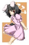  animal_ears bunny_ears colored inaba_tewi kagero_(haruhi) looking_at_viewer rabbit_ears short_hair smile solo touhou 