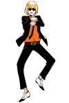  apu bleach bleach:_turn_back_the_pendulum blonde_hair bob_cut dancing dress_shoes formal gangnam_style hirako_shinji male necktie pants parody short_hair solo suit sunglasses white_background 