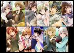  6+girls animal_ears black_hair blonde_hair blue_eyes blush breasts brown_hair cat_ears charlotte_e_yeager dog_ears eila_ilmatar_juutilainen erica_hartmann francesca_lucchini gertrud_barkhorn glasses green_eyes grey_eyes grey_hair lynette_bishop military military_uniform minna-dietlinde_wilcke miyafuji_yoshika multiple_girls okatsukisei one-piece_swimsuit open_mouth panties pantyhose perrine_h_clostermann pillow preview purple_eyes red_eyes sakamoto_mio sanya_v_litvyak strike_witches swimsuit under_boob underboob underwear uniform violet_eyes yellow_eyes 