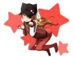  animal_hat badge blue_eyes blush bodysuit brown_hair button_badge cat_hat cat_tail evangelion:_3.0_you_can_(not)_redo eyepatch fang hat kemonomimi_mode long_hair looking_at_viewer neon_genesis_evangelion open_mouth paw_pose pins plugsuit rebuild_of_evangelion shikinami_asuka_langley simple_background solo soryu_asuka_langley souryuu_asuka_langley star tail track_jacket ukami 