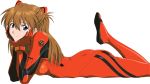 a10_nerve_clips absurdres ass blue_eyes bodysuit breasts brown_hair chin_rest hair_ornament highres long_hair lying neon_genesis_evangelion on_stomach plugsuit rebuild_of_evangelion red_hair shikinami_asuka_langley smile solo soryu_asuka_langley souryuu_asuka_langley transparent_background vector_trace 