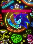  amy_rose anniversary dr._eggman drink emerald heart knuckles_the_echidna miles_prower neon_lights smile sonic sonic_the_hedgehog star tegaki 
