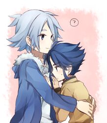  ? adult blue_eyes blue_hair blush fubuki_shirou inazuma_eleven_(series) inazuma_eleven_go male multiple_boys smile yukimura_hyouga yuukiarisu 