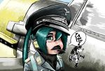  airplane bf_109 cigar facial_hair fusion hat hatsune_miku luftwaffe military military_uniform mustache rxjx uniform vocaloid world_war_ii 