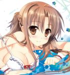  asuna_(sao) bikini_top brown_eyes brown_hair fujima_takuya long_hair solo sword_art_online 