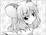  animal_ears looking_at_viewer monochrome mouse_ears nazrin nibi short_hair solo touhou 