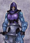  armor axe character_name glowing glowing_eye hood kusagami_style male masters_of_the_universe muscle signature skeletor skull solo weapon 