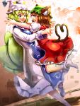  ass chen heart heart_tail highres hug jumping multiple_girls smile tail touhou umigarasu_(kitsune1963) yakumo_ran 