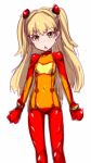  blush character_request clearite cosplay evangelion:_2.0_you_can_(not)_advance flat_chest idolmaster idolmaster_cinderella_girls jougasaki_rika long_hair neon_genesis_evangelion plugsuit rebuild_of_evangelion shikinami_asuka_langley shikinami_asuka_langley_(cosplay) simple_background solo souryuu_asuka_langley souryuu_asuka_langley_(cosplay) test_plugsuit white_background 