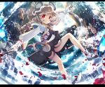  animal_ears fumiko_(miruyuana) legs letterboxed looking_at_viewer mouse mouse_ears mouse_tail nazrin petals red_eyes short_hair silver_hair smile solo tail touhou 