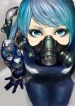  blue_eyes blue_hair highres junjunforever original power_suit rebreather 