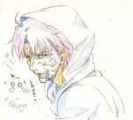  color_trace colored_pencil_(medium) crest_worm fate/zero fate_(series) hood hoodie katomiman matou_kariya scar solo traditional_media worms 