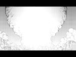  destruction explosion highres monochrome mushroom_cloud no_humans oono_tsutomu original silent_comic 