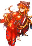  animal_hat blue_eyes cat_hat evangelion:_3.0_you_can_(not)_redo eyepatch hand_in_pocket hat long_hair neon_genesis_evangelion orange_hair plugsuit rebuild_of_evangelion shikinami_asuka_langley simple_background solo soryu_asuka_langley souryuu_asuka_langley track_jacket white_background yyukke 