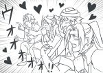  annotated blood_sword dissidia_final_fantasy final_fantasy final_fantasy_ii final_fantasy_iv final_fantasy_vii final_fantasy_x fraternity gaijin_4koma heart male masamune monochrome multiple_boys open_mouth personification pointing ponytail shinzui_(fantasysky7) sitting translated translation_request wristband 