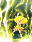  blonde_hair boots bow cure_peace dress electricity glowing kise_yayoi long_hair precure shorts_under_skirt skirt smile_precure! tj-type1 v wrist_cuffs yellow_eyes 